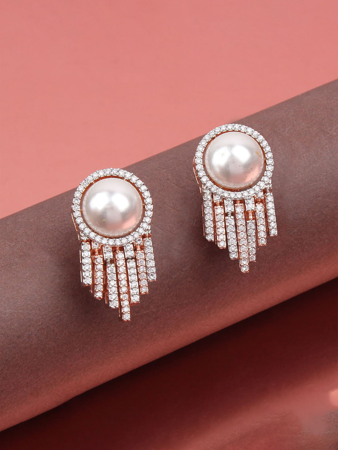

Mirana Rose Gold-Plated Geometric Drop Earrings