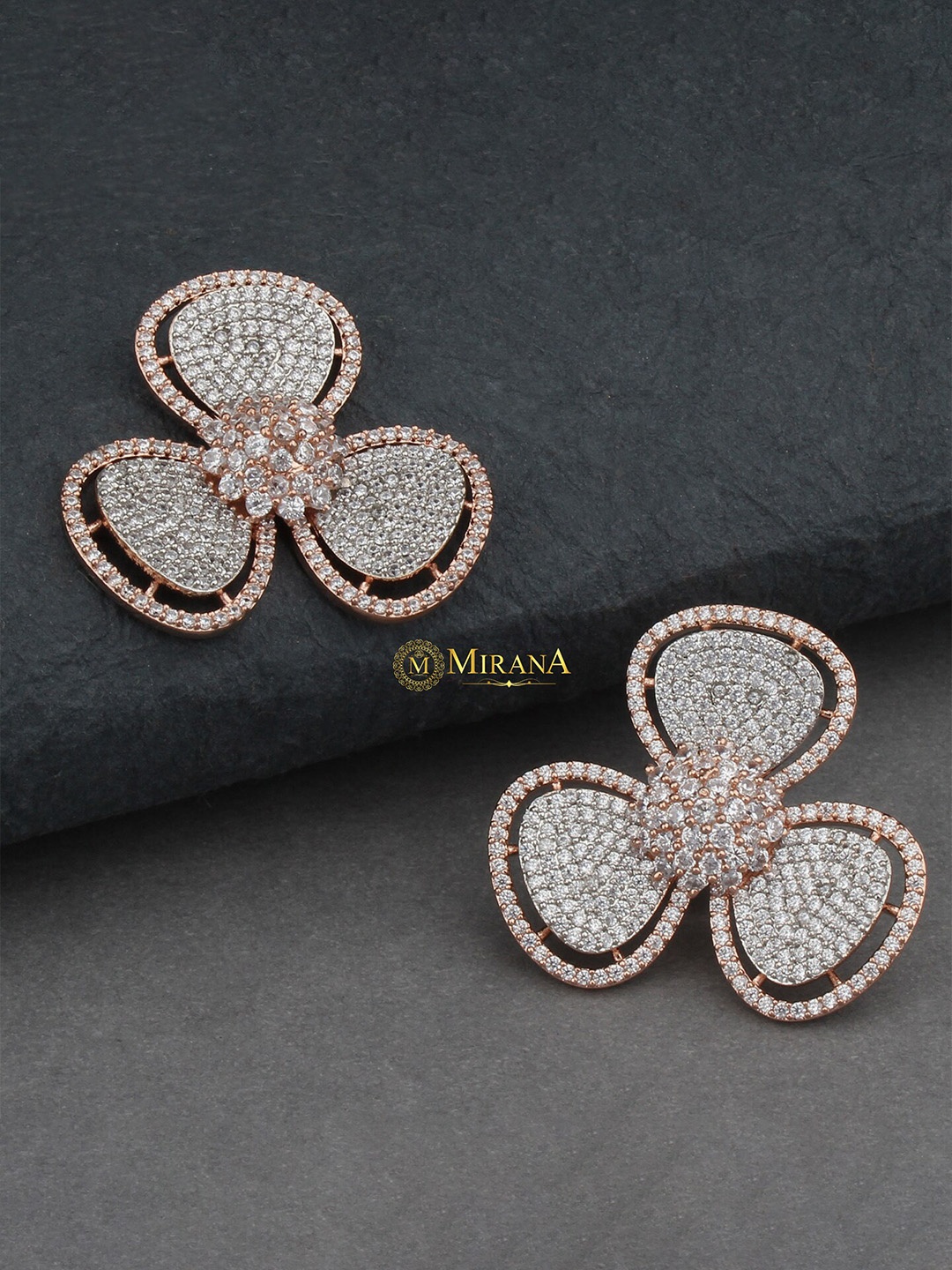 

Mirana Rose Gold Plated Contemporary Studs Earrings