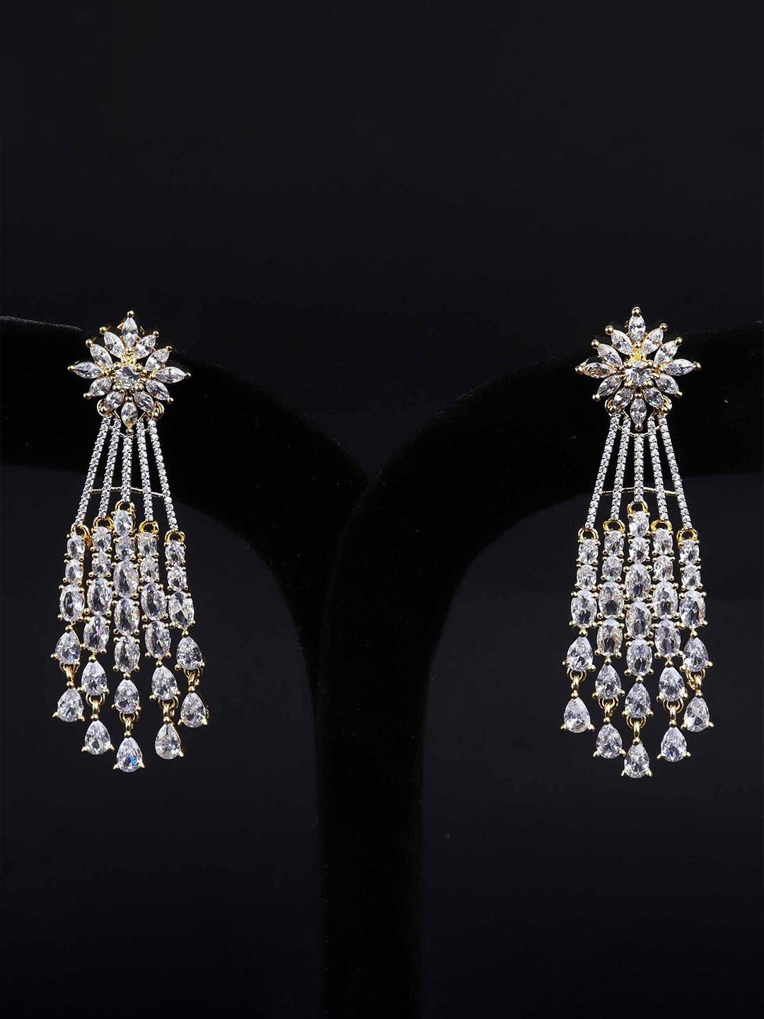 

Mirana Gold-Plated Contemporary Drop Earrings
