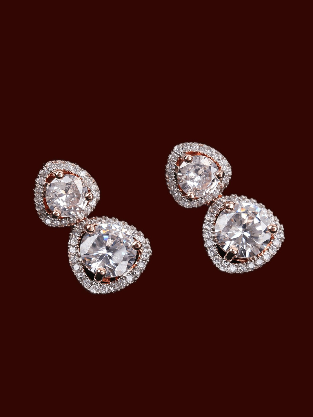 

Mirana Rose Gold Plated Contemporary Drop Earrings