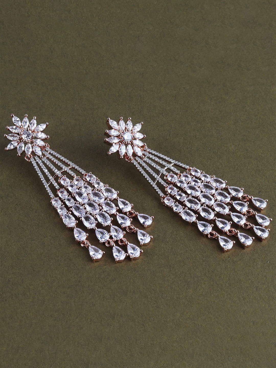 

Mirana Rose Gold-Plated Contemporary Drop Earrings