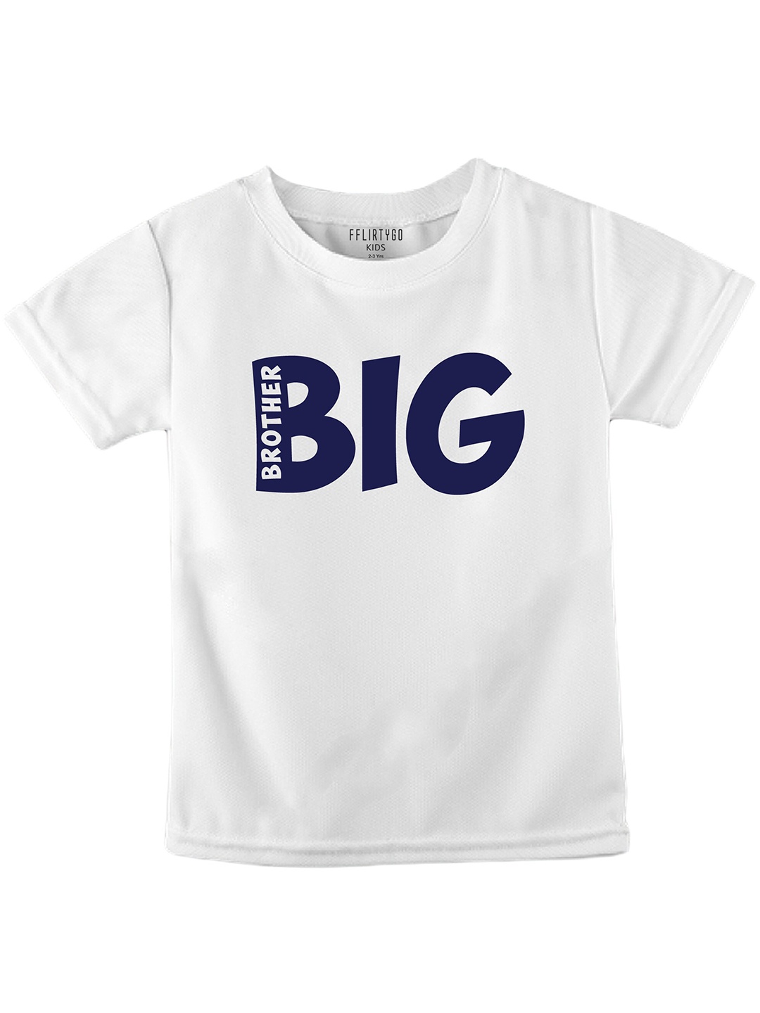 

FFLIRTYGO Kids Typography Printed Cotton T-Shirt, White