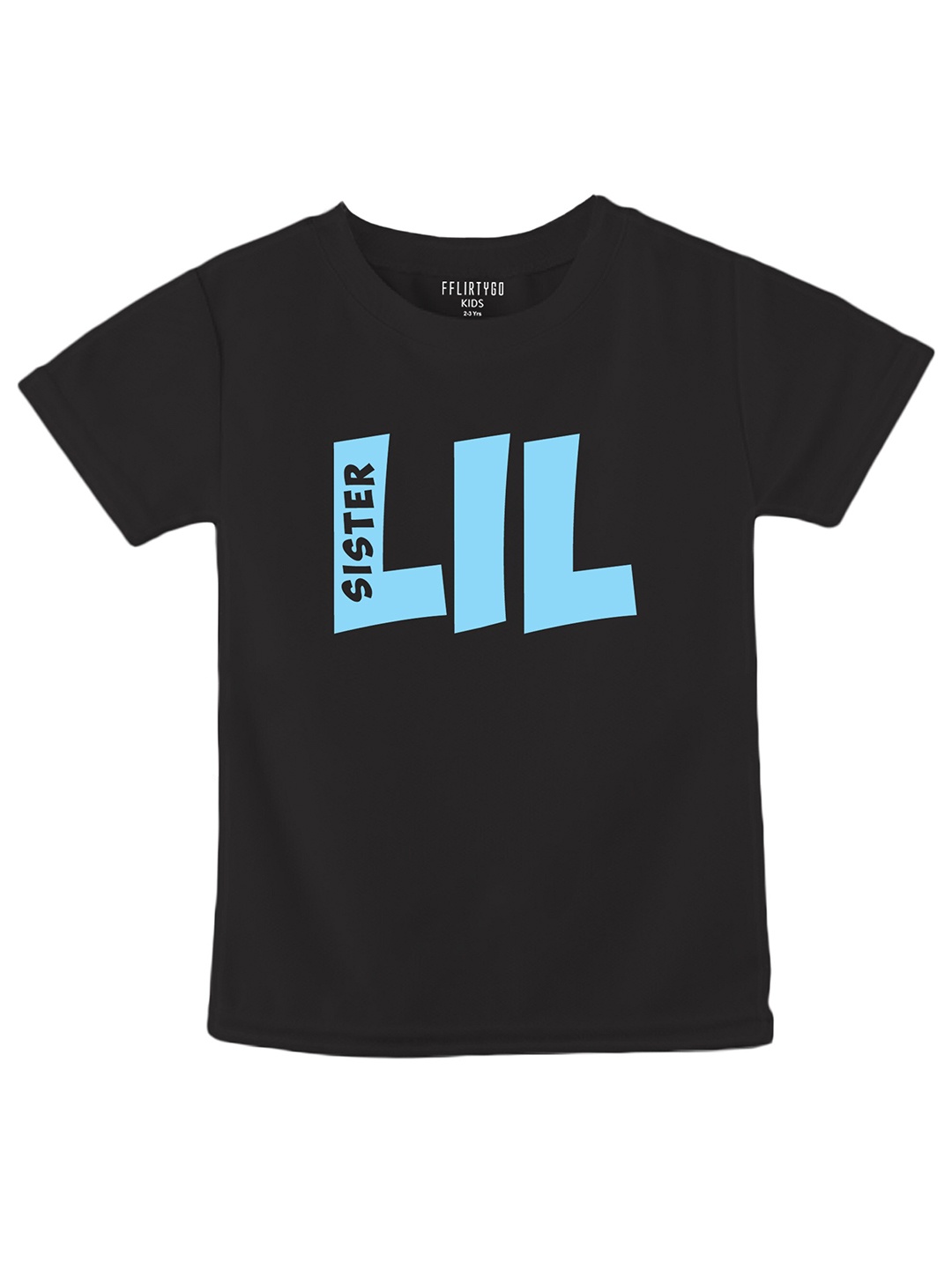 

FFLIRTYGO Kids Typography Printed Pure Cotton Rakhi Special T-shirt, Black