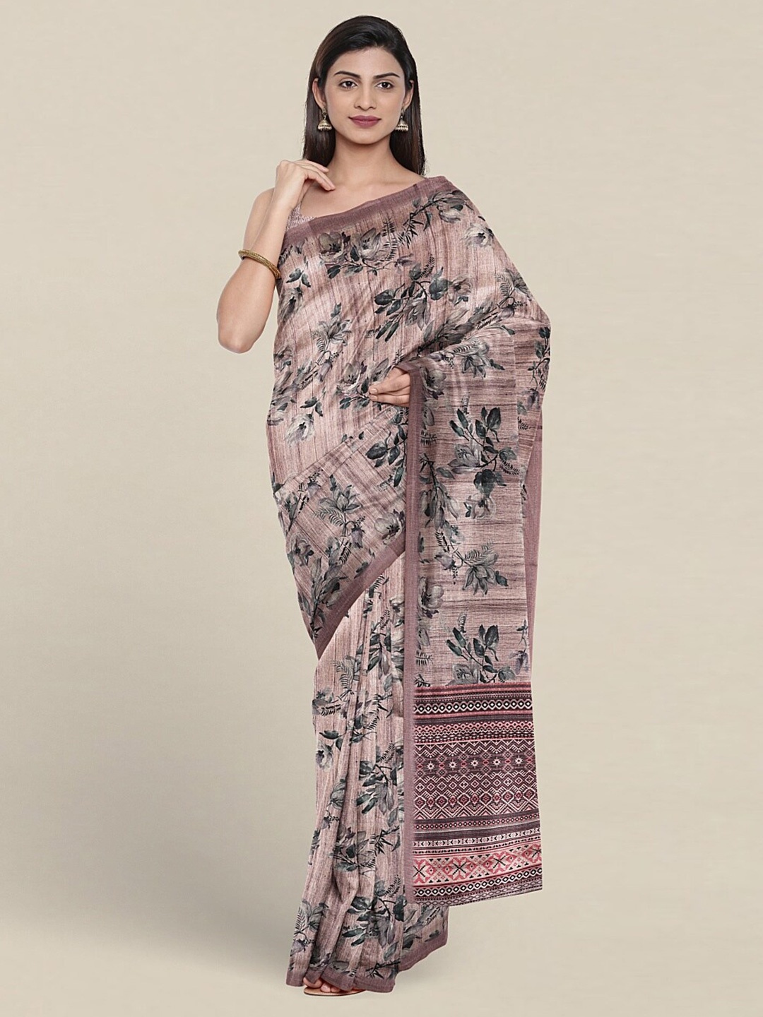 

Pothys Floral Printed Saree, Lavender