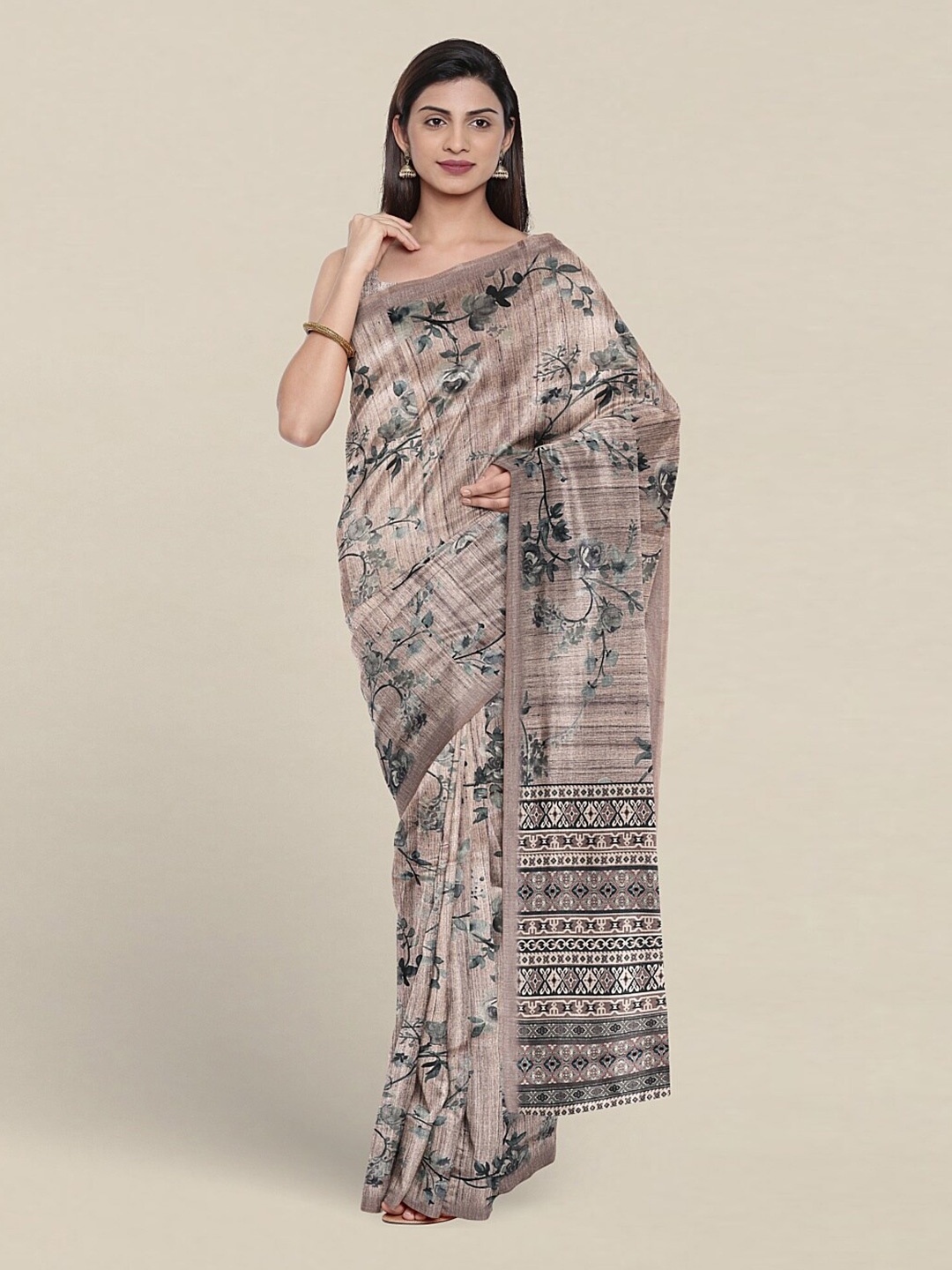 

Pothys Floral Printed Saree, Mauve