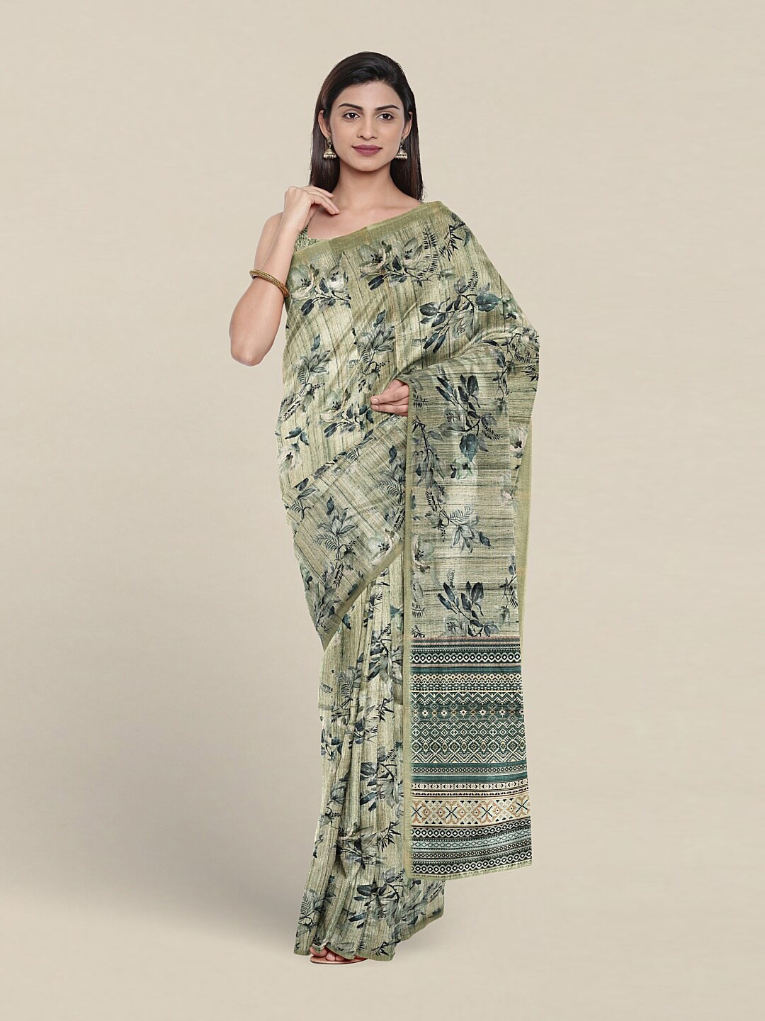 

Pothys Floral Printed Saree, Blue