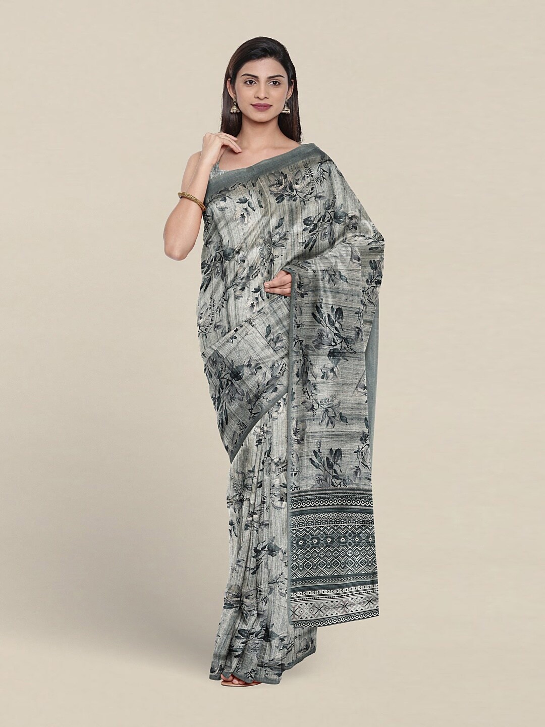 

Pothys Floral Printed Saree, Blue