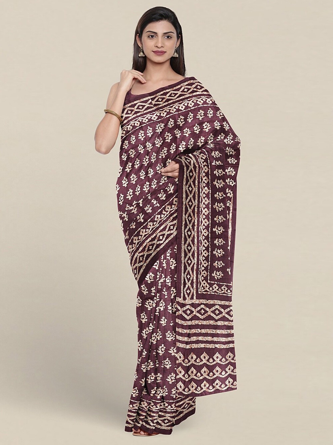 

Pothys Ethnic Printed Saree, Purple