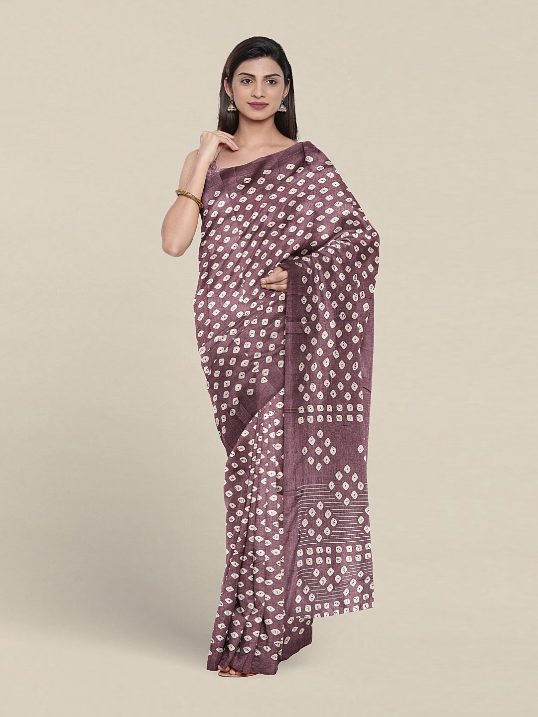 

Pothys Bandhani Printed Saree, Lavender