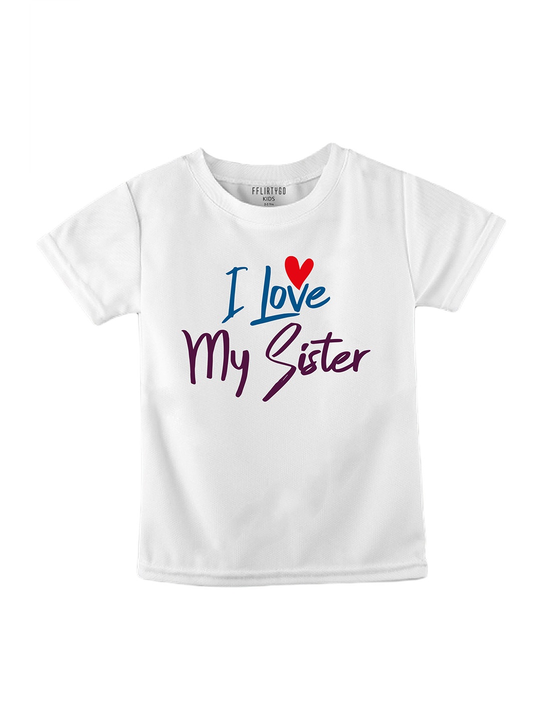 

FFLIRTYGO Kids Typography Printed Pure Cotton T-shirt, White
