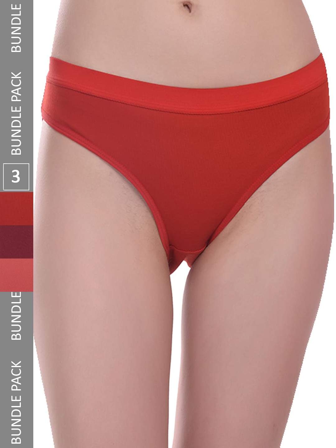 

Fleurt Pack Of 3 Mid-Rise Hipster Briefs, Assorted