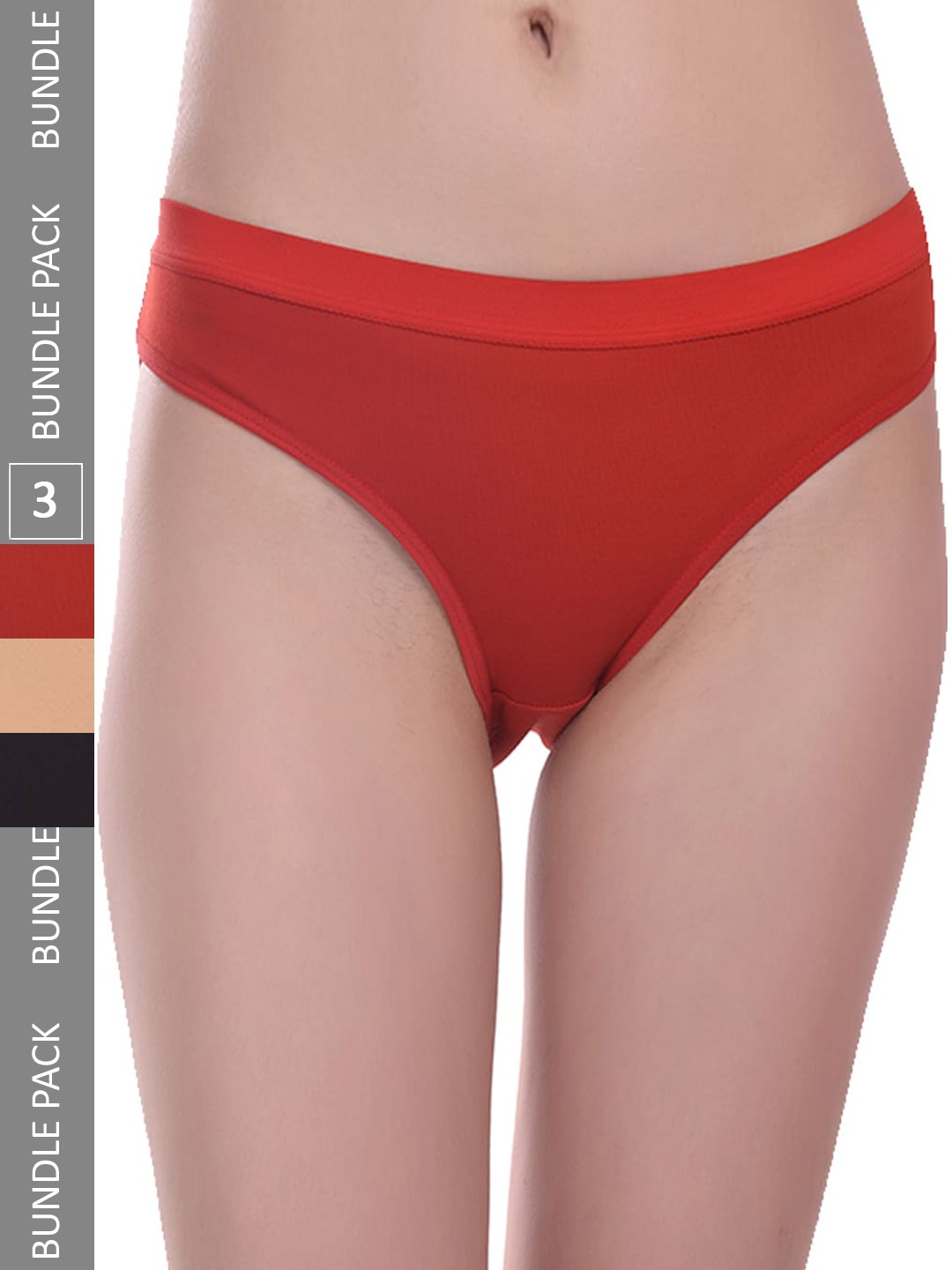 

Fleurt Pack Of 3 Mid-Rise Hipster Briefs, Assorted