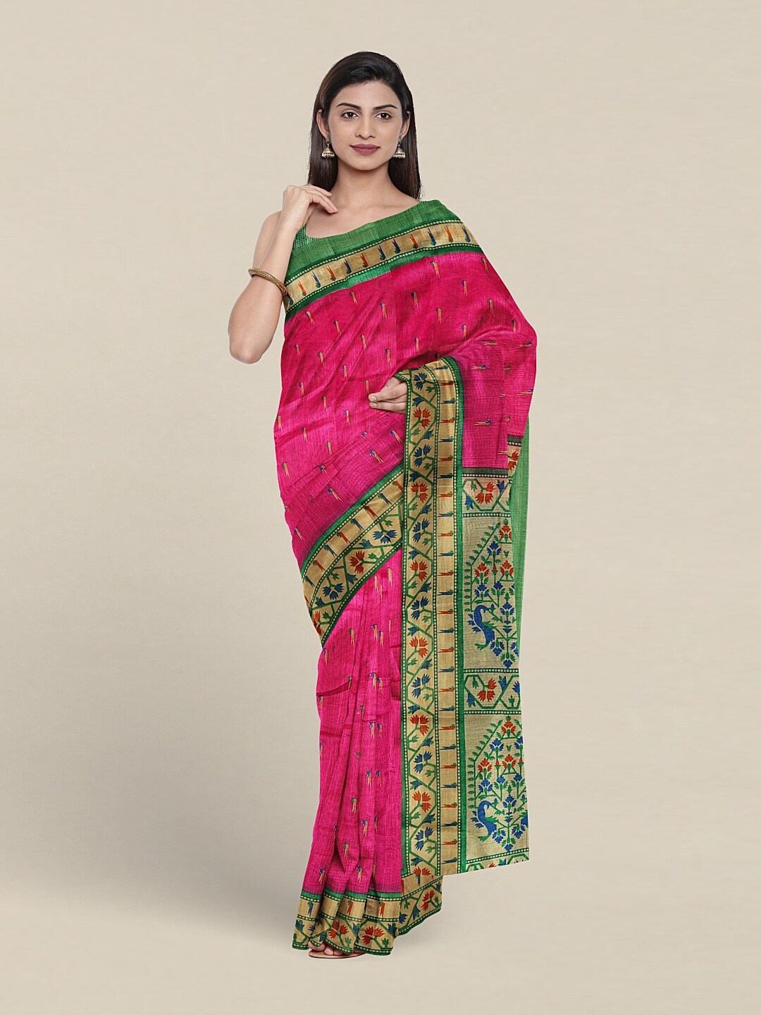 

Pothys Woven Design Saree, Pink