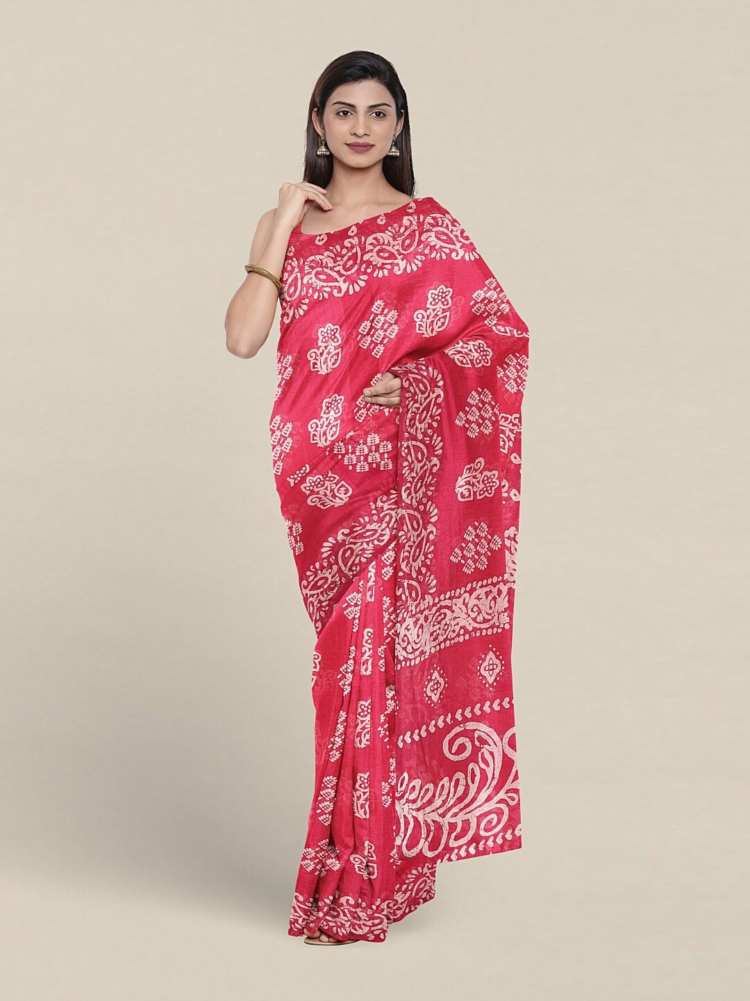 

Pothys Ethnic Printed Pure Cotton Saree, Pink