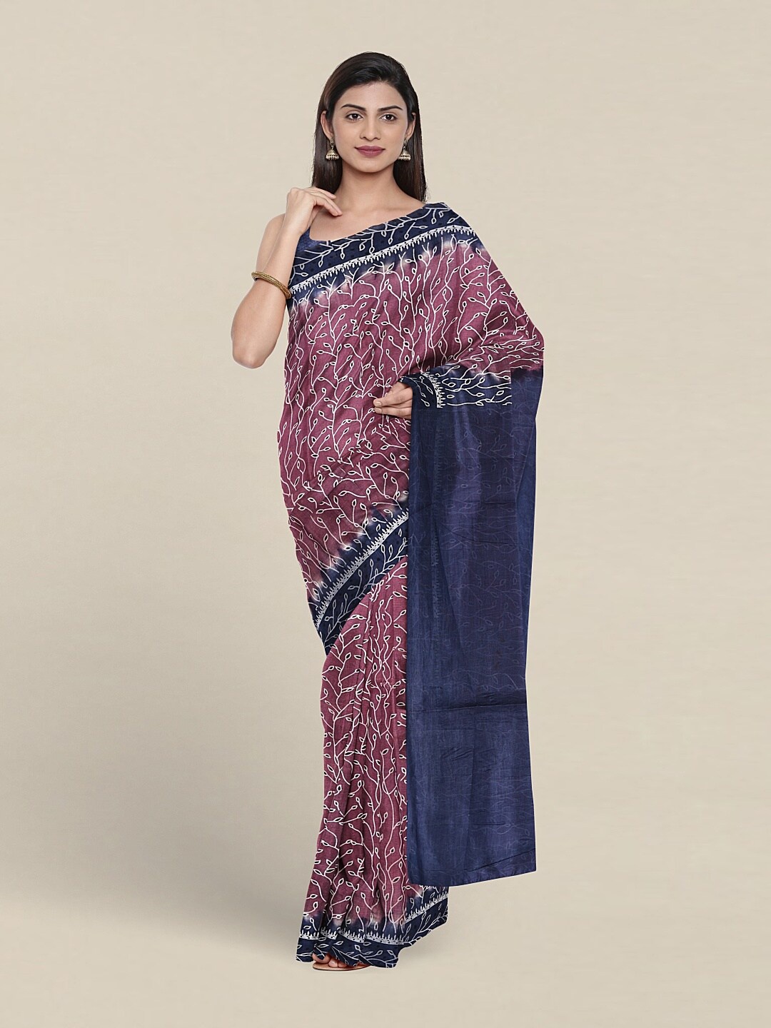 

Pothys Ethnic Motifs Printed Pure Cotton Saree, Lavender