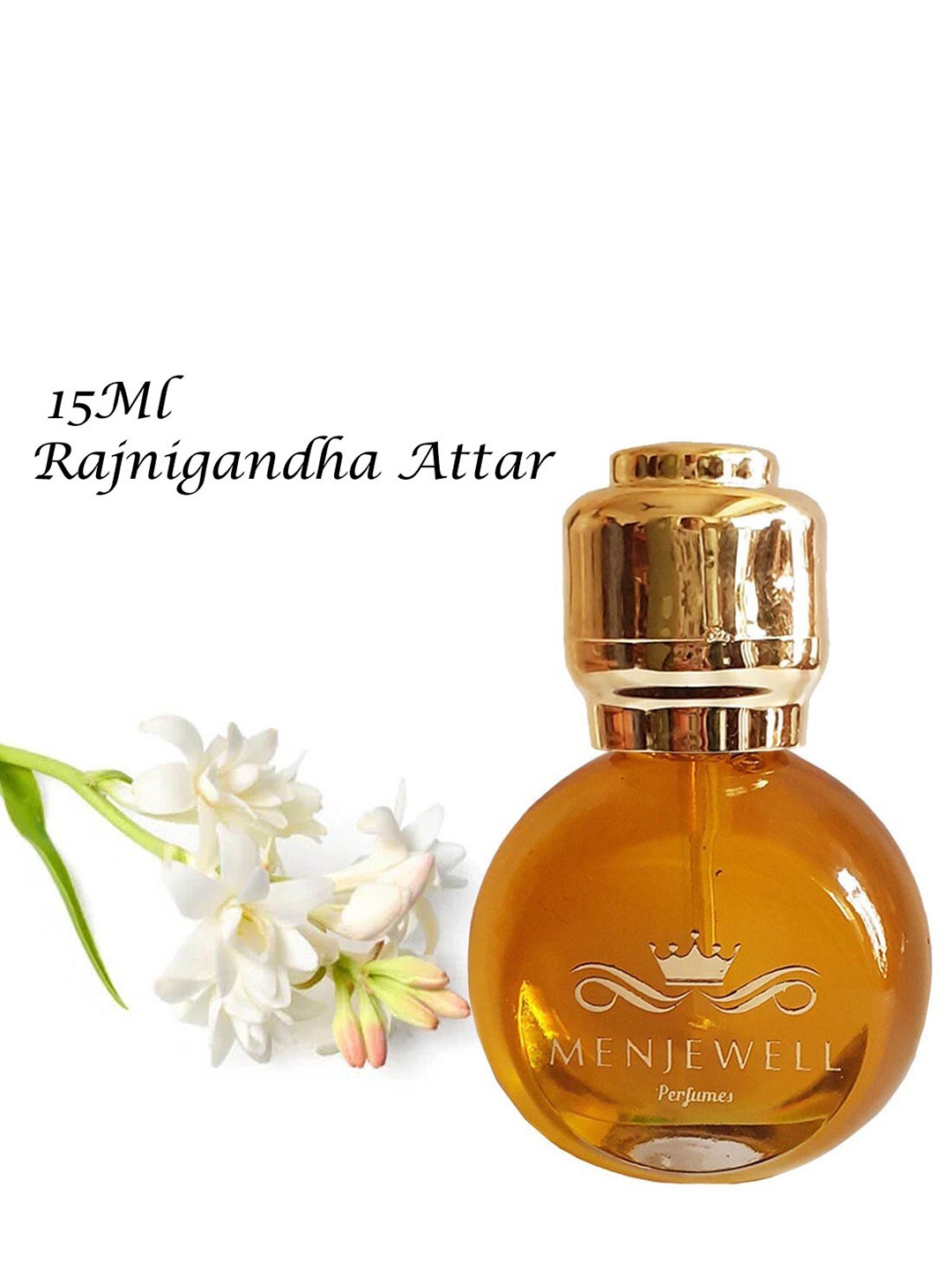 

Menjewell Premium Long Lasting Rajnigandha Attar Perfume - 15ml, Brown