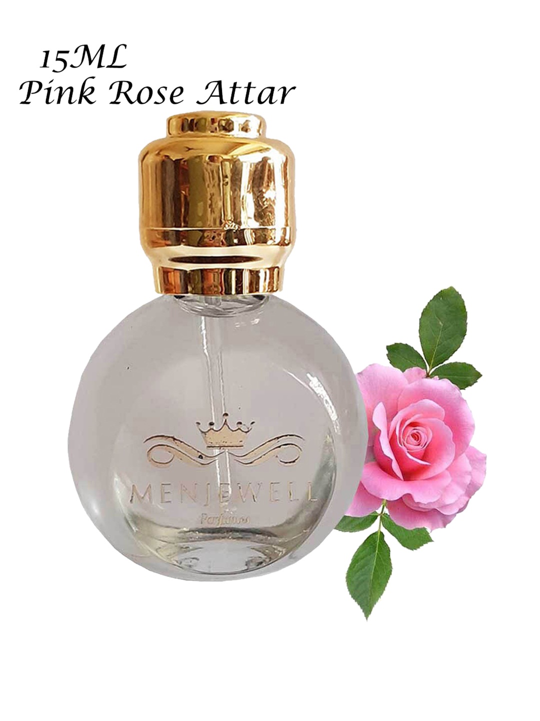 

Menjewell Premium Long Lasting Pink Rose Attar Perfume - 15ml, Off white