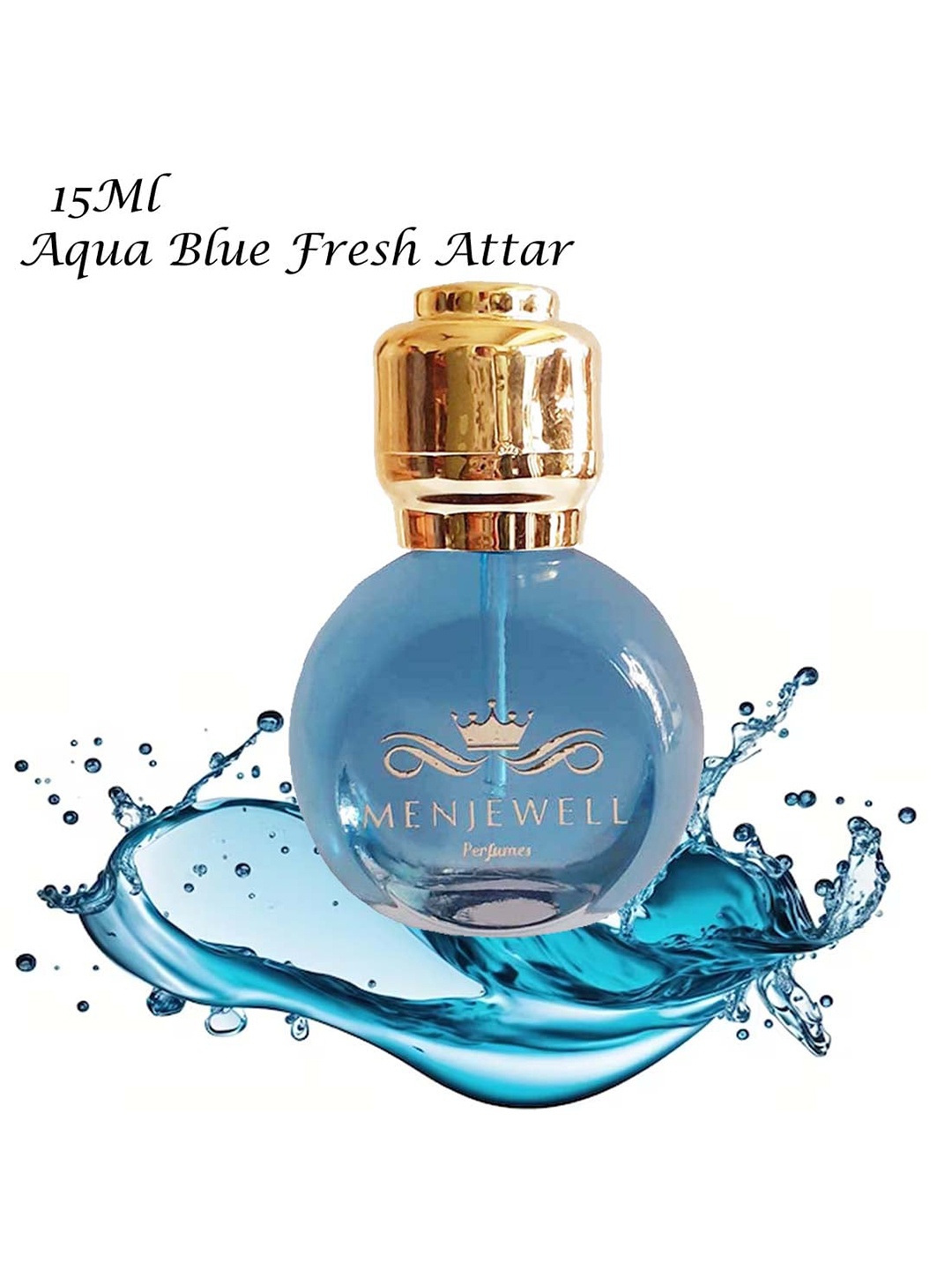 

Menjewell Premium Aqua Fresh Long Lasting Attar Perfume - 15 ml, Blue