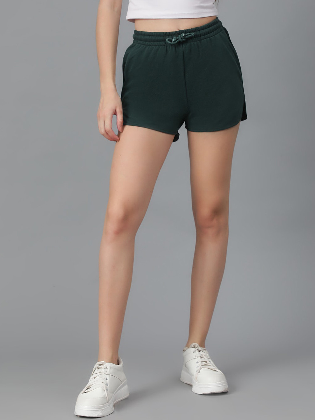 

Kotty Women Green Slim Fit Running Shorts
