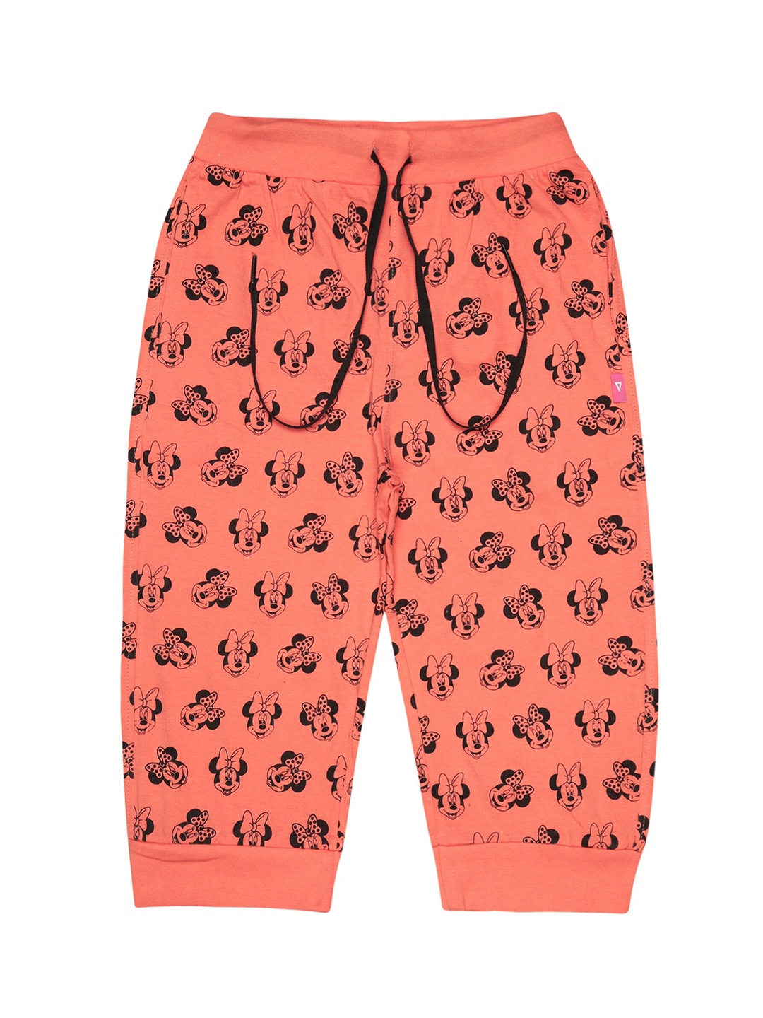 

Bodycare Girls Minnie Mouse Printed Cotton Capris, Peach