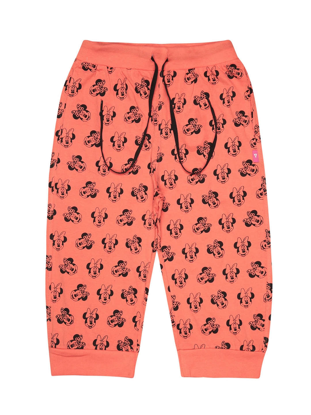 

Bodycare Girls Minnie Mouse Printed Cotton Capris, Peach