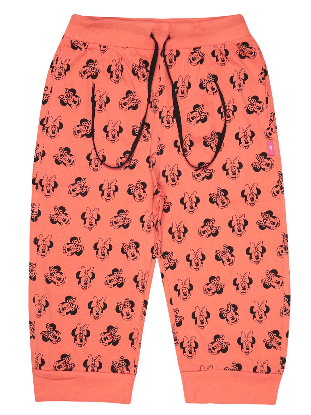 

Bodycare Girls Minnie Mouse Printed Cotton Capris, Peach
