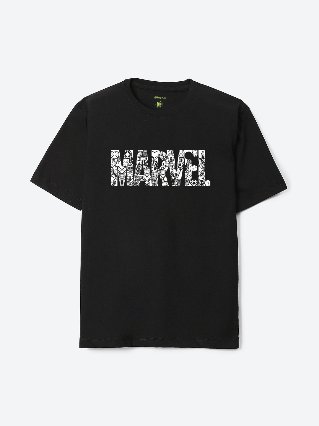 YK Marvel Star Wars Print Pure Cotton Oversized T-shirt, Black