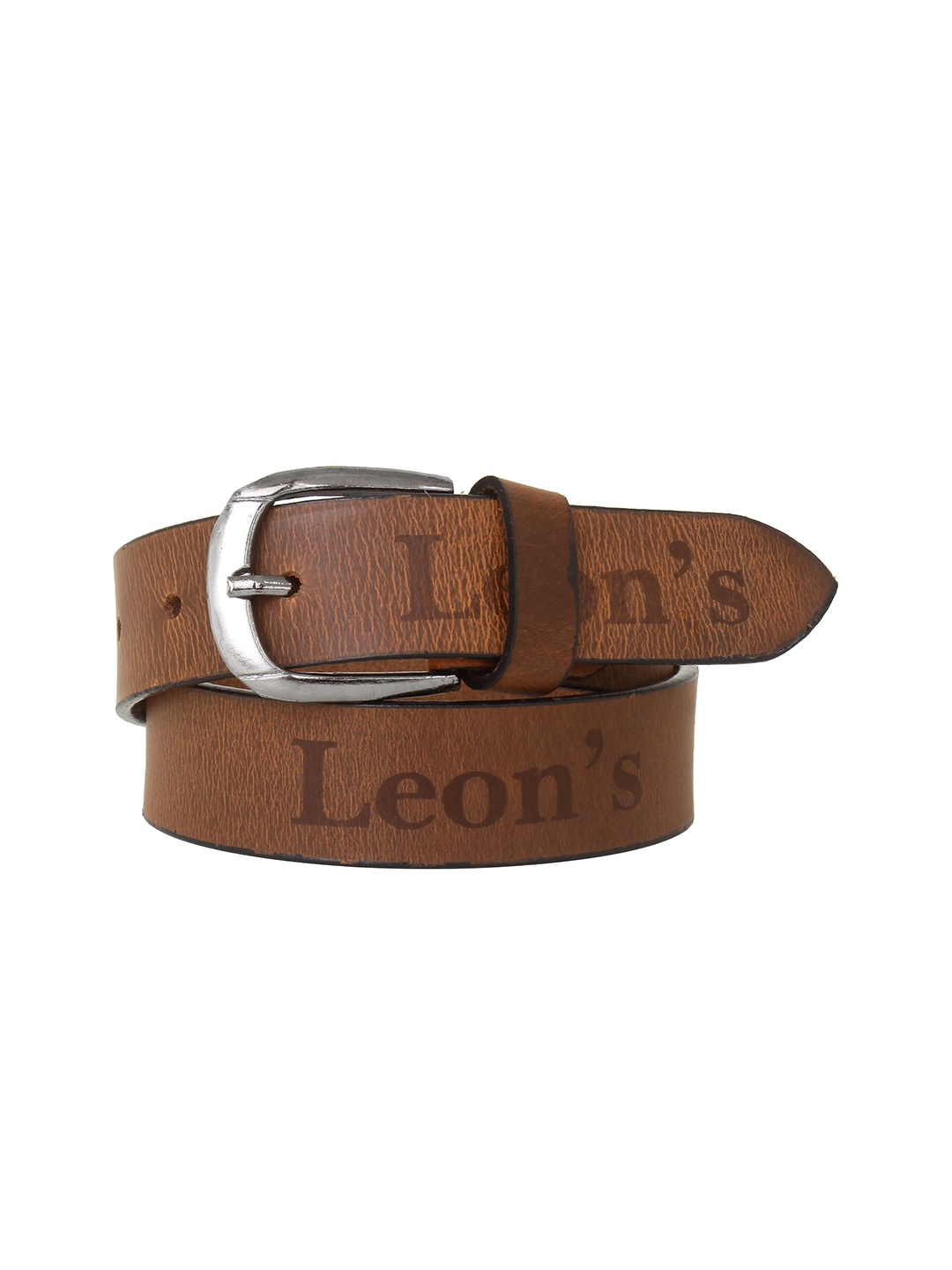 

Zacharias Boys Printed Genuine Leather Slim Belt, Tan