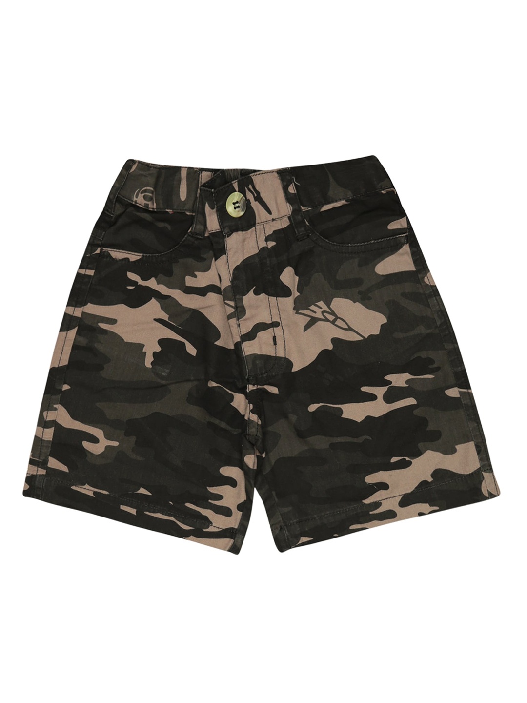 

Bodycare Kids Boys Mid-Rise Camouflage Printed Shorts, Grey