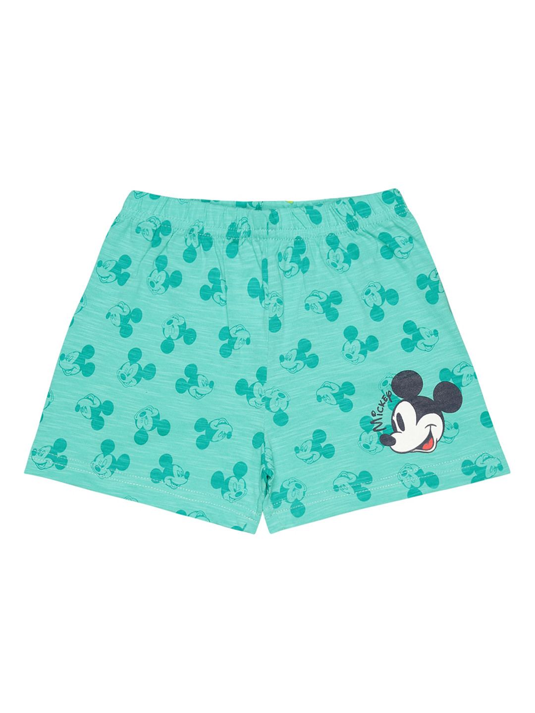 

Bodycare Kids Girls Mid-Rise Mickey Mouse Printed Cotton Shorts, Green