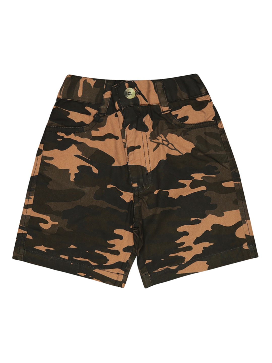 

Bodycare Kids Boys Camouflage Printed Cotton Shorts, Brown