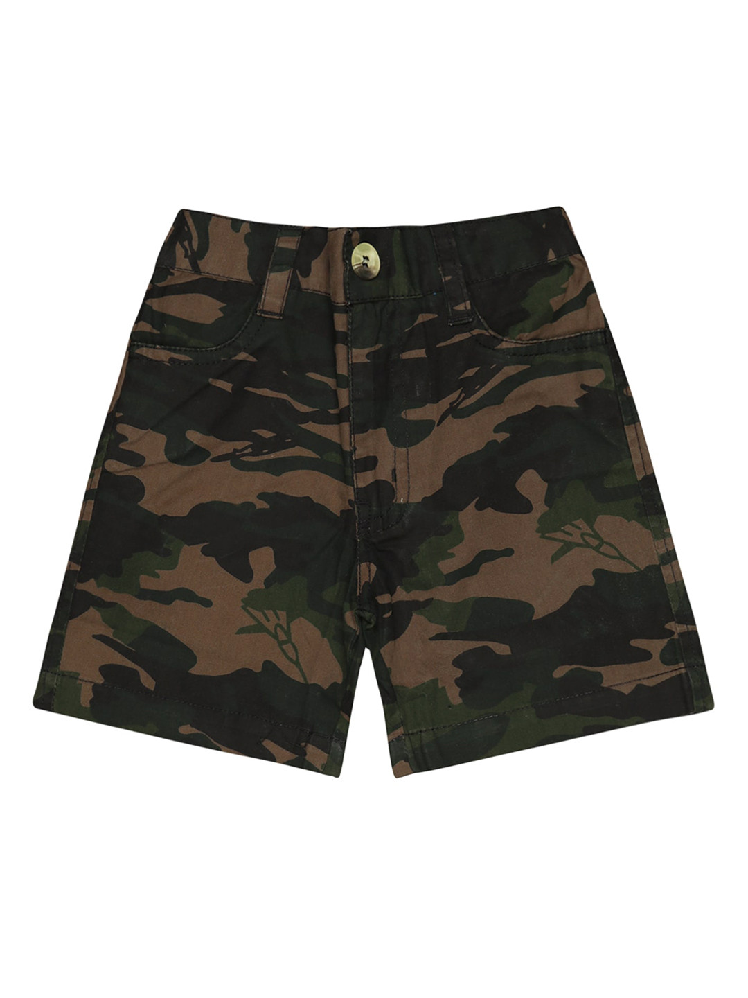 

Bodycare Kids Boys Camouflage Printed Cotton Shorts, Green