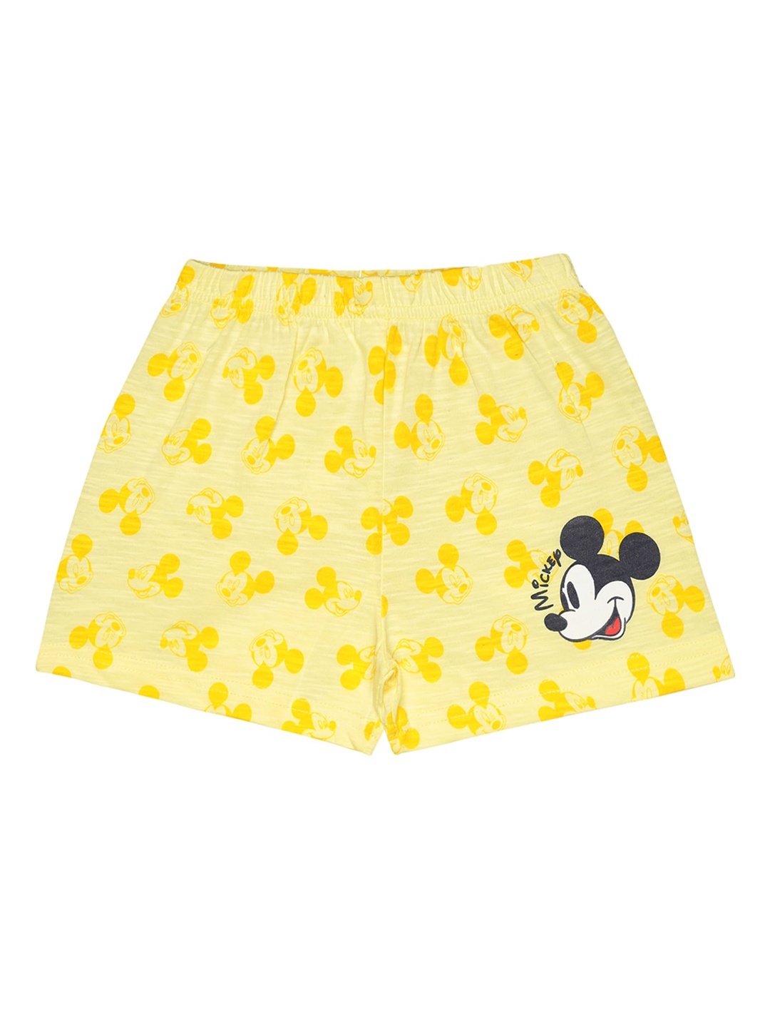 

Bodycare Kids Girls Conversational Printed Cotton Shorts, Yellow
