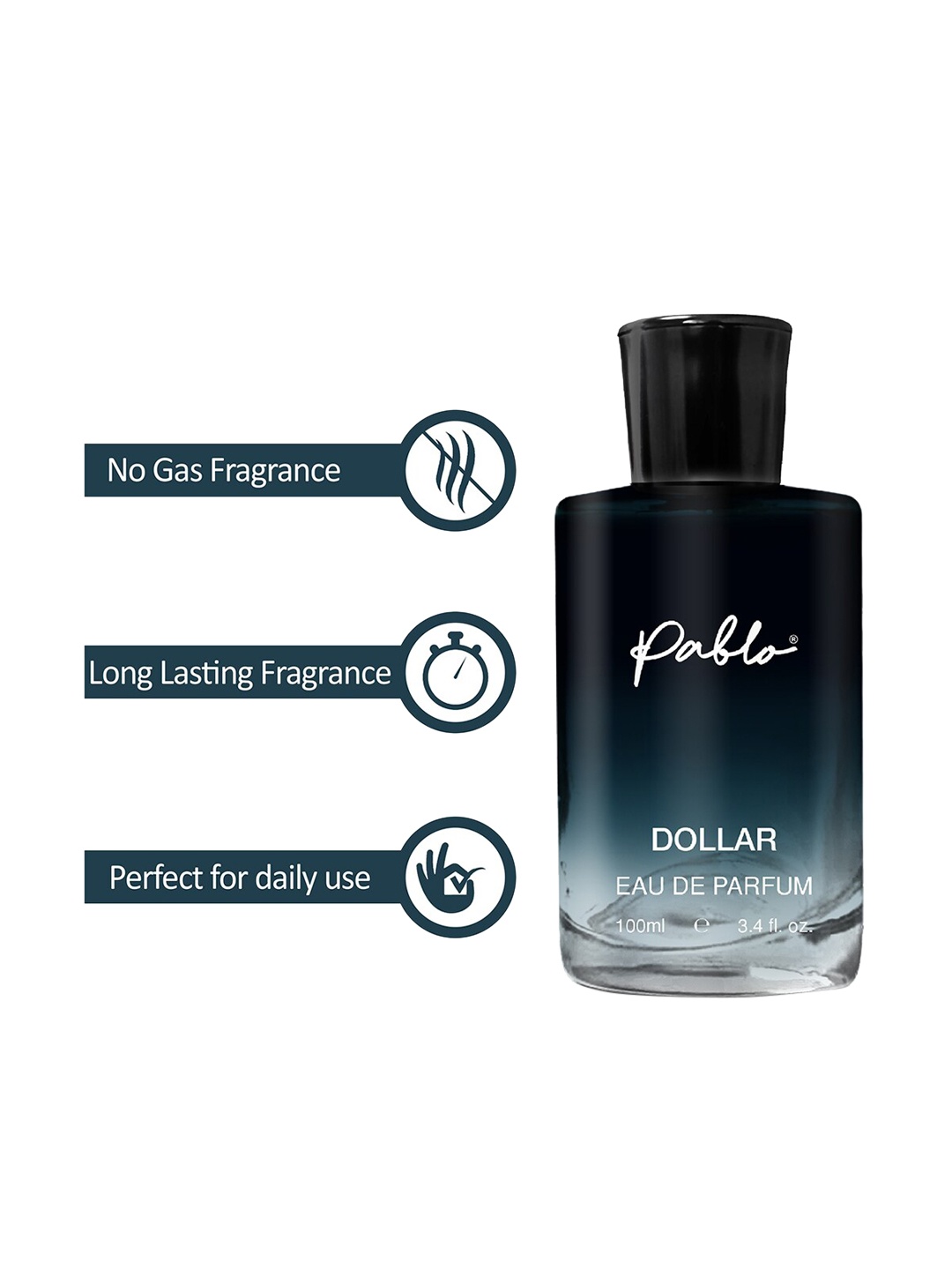 

PABLO Men Set Of 2 Eau De Perfume 100ml Each - Dollar & Euro, Blue