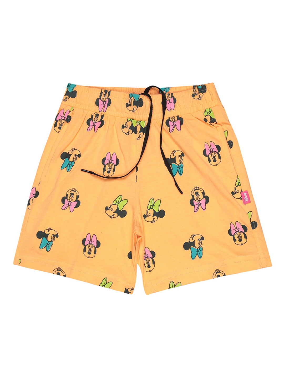 

Bodycare Kids Girls Conversational Printed Cotton Shorts, Peach