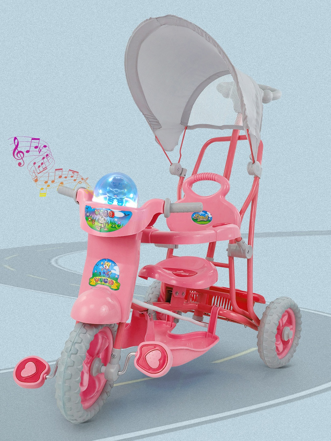 

Dash Kids Blue Musical Tricycle With Storage & Light