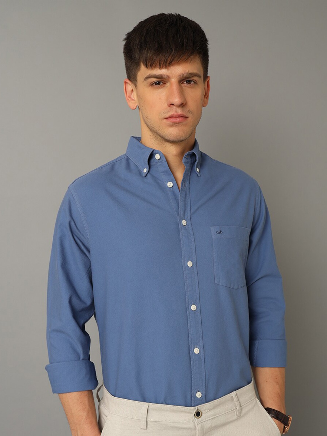 

Aldeno Comfort Oxford Weave Pure Cotton Casual Shirt, Blue
