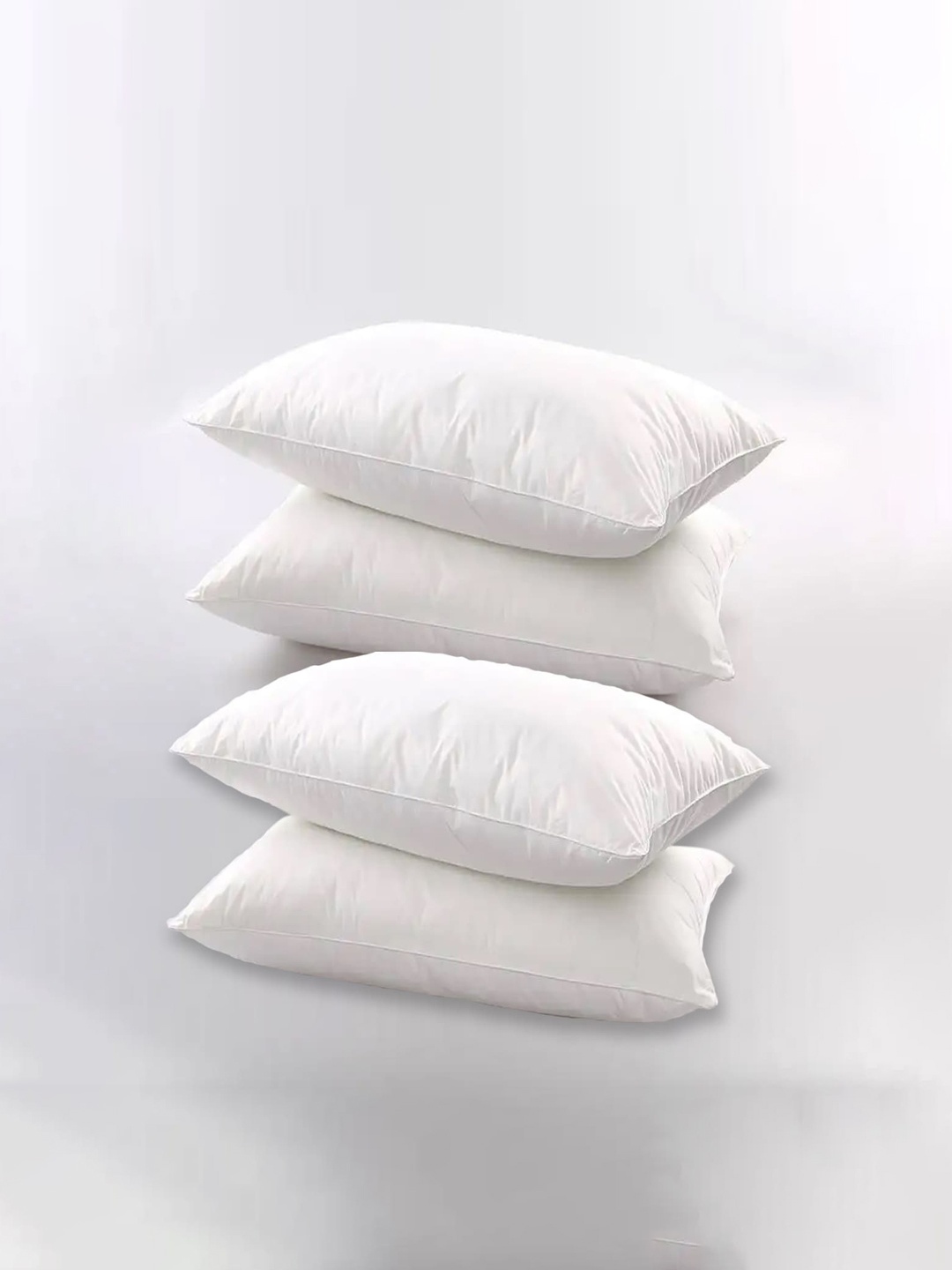 

AVI White 4 Pieces Microfiber Filled Medium-Firm Soft Bed Pillows