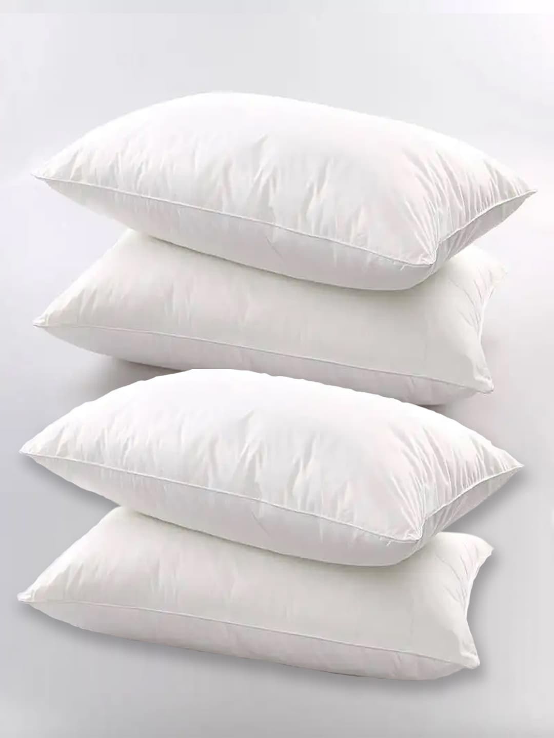 

AVI 4 Pieces Microfiber Filled Medium-Firm Soft Bed Pillows, White