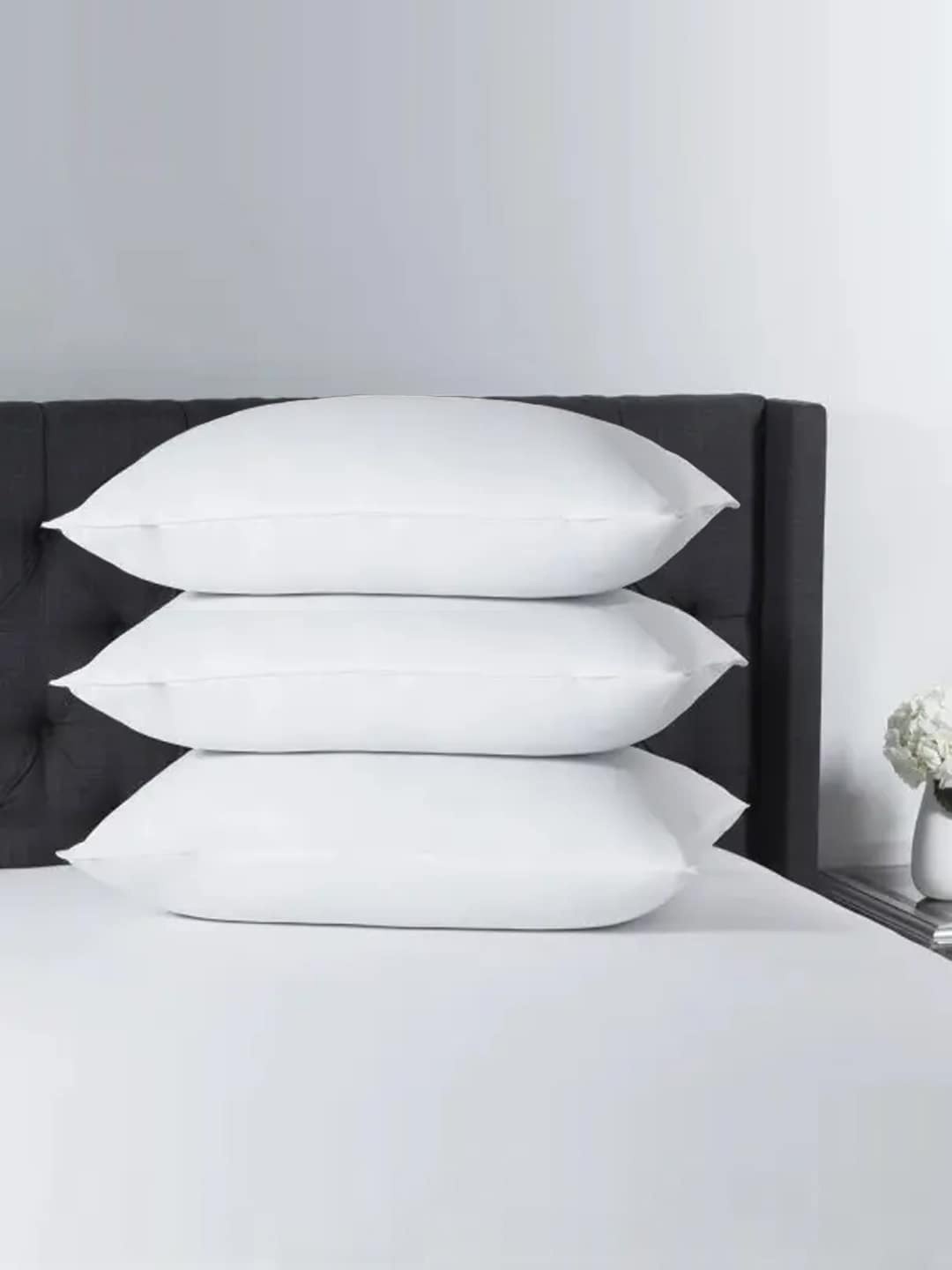 

AVI White 3 Pieces Microfiber Filled Medium-Firm Soft Bed Pillows