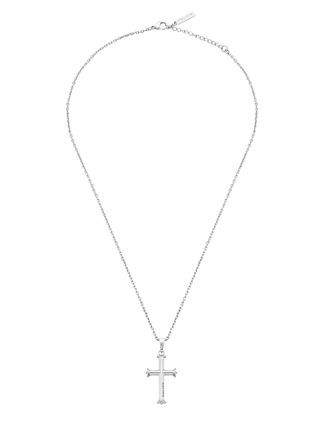 

Police Men Polished Cross Chain, Silver