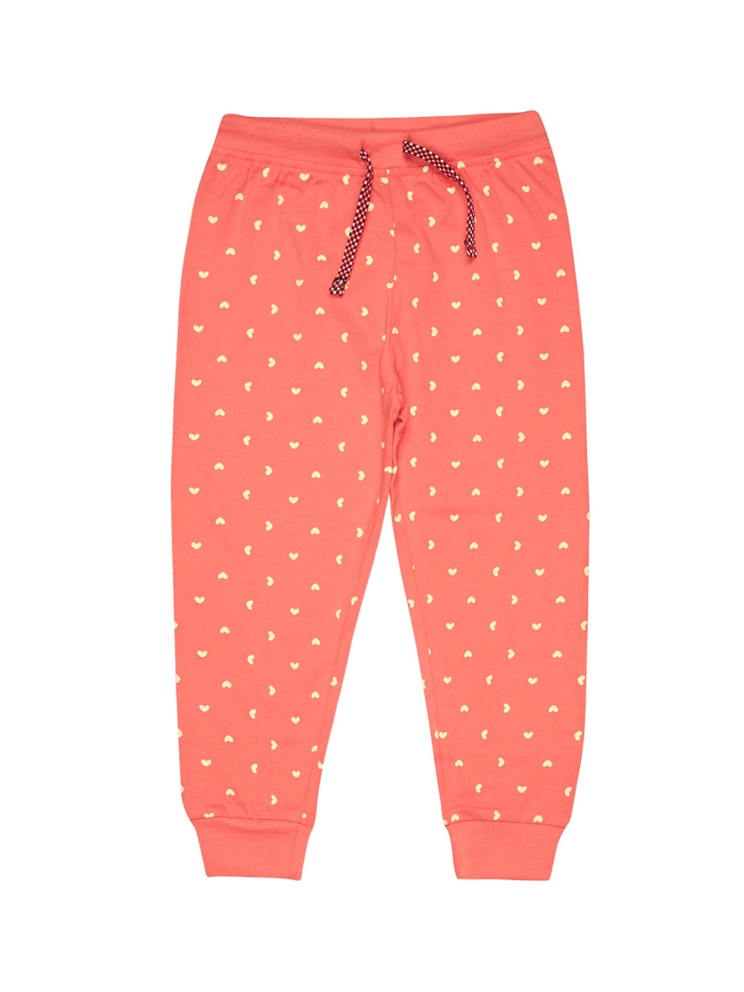 

Bodycare Girls Printed Mid-Rise Pure Cotton Joggers, Pink
