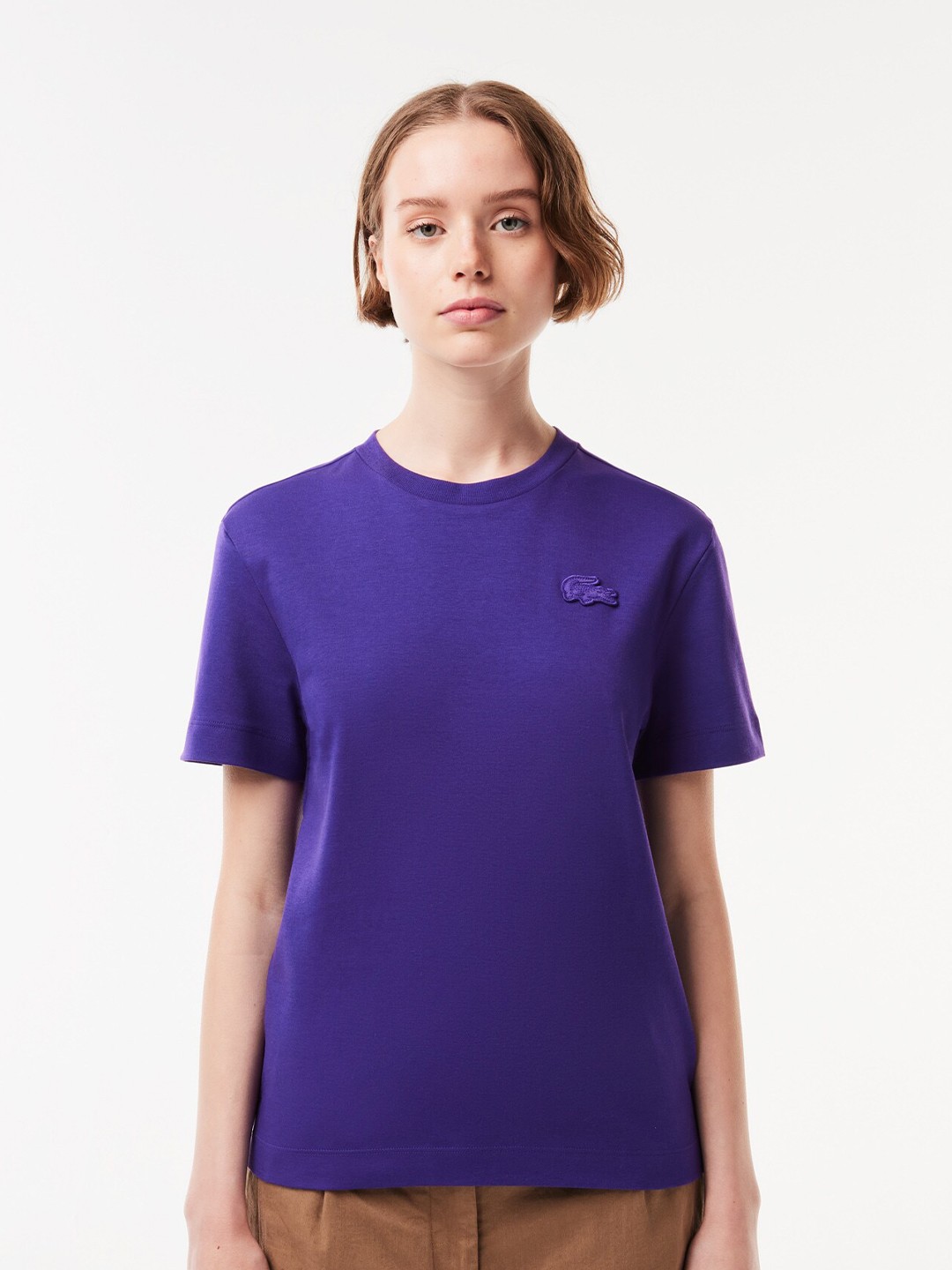 

Lacoste Round Neck Pure Cotton T-Shirt, Blue