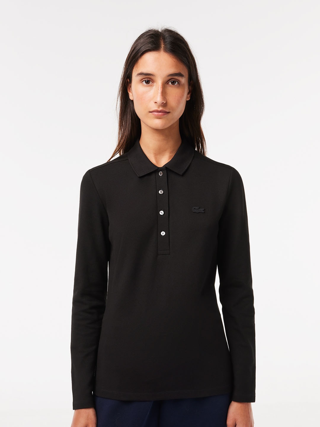 

Lacoste Slim Fit Polo Collar Long Sleeves T-shirt, Black