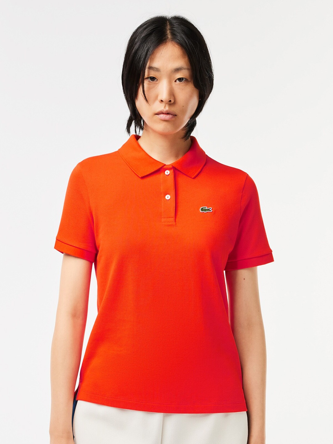 

Lacoste Polo Collar Pure Cotton Casual T-Shirt, Orange