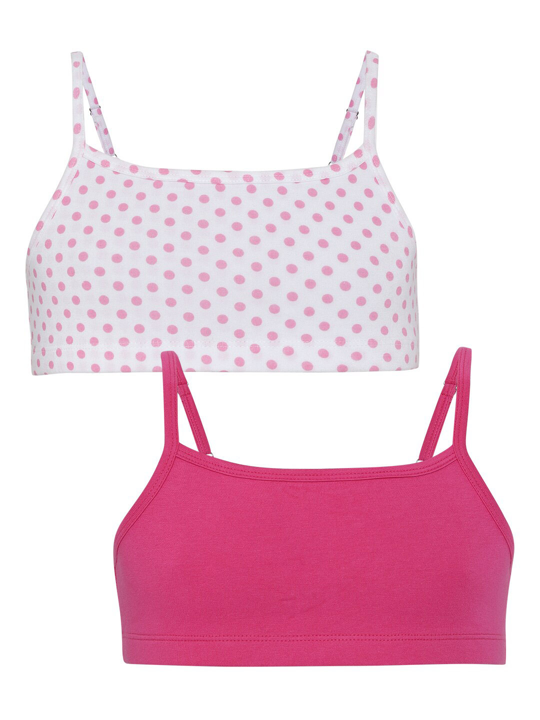 

Charm n Cherish Girls Pack Of 2 Non-Wired Non Padded Beginners Bra With All Day Comfort, Pink