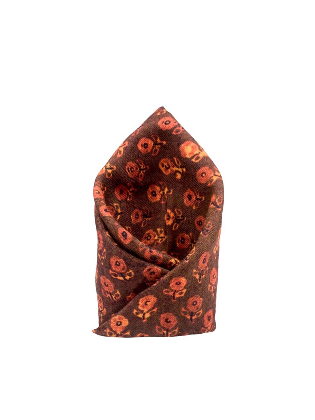 

The Tie Hub Printed Pure Silk Pocket Squares, Burgundy
