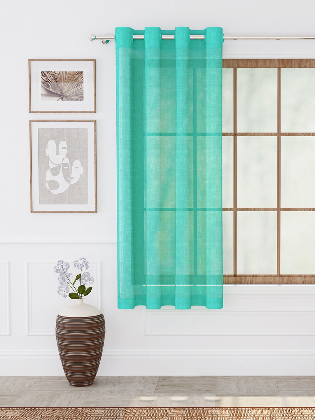 

Story@home Serene Green Sheer Window Curtain