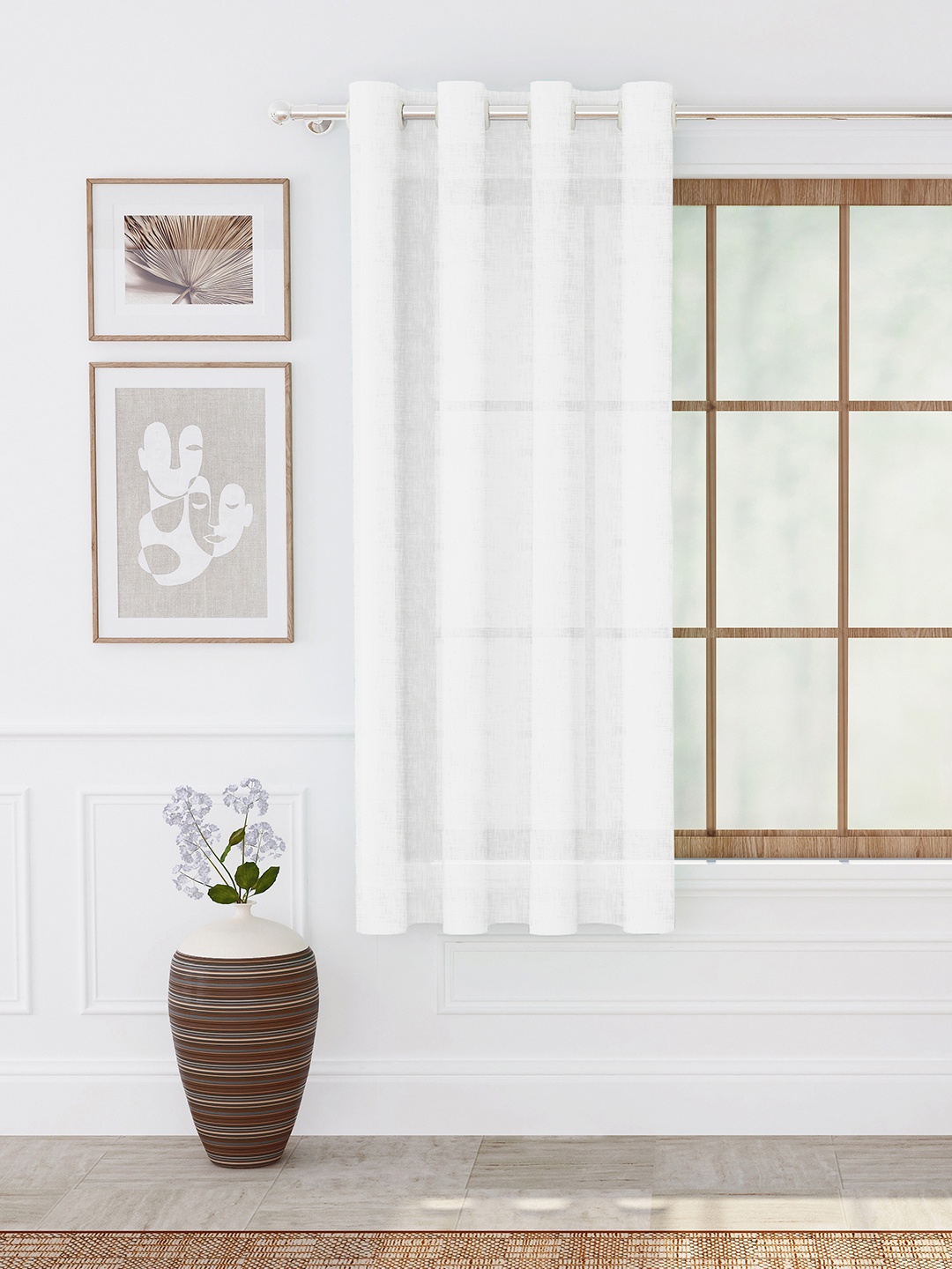 

Story@home Off White Sheer Window Curtain