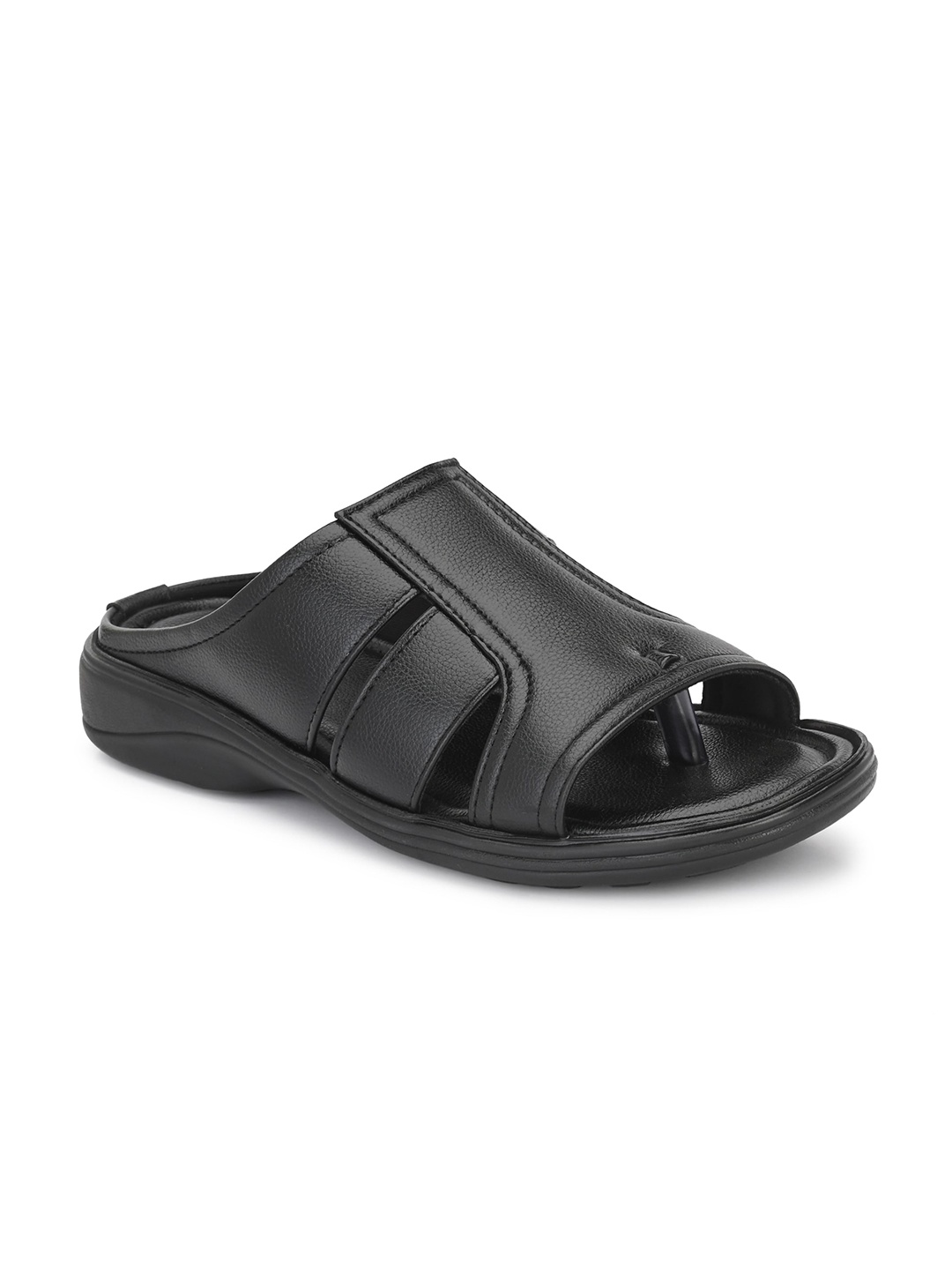 

Azzaro Black Men Textured Comfort Sandals
